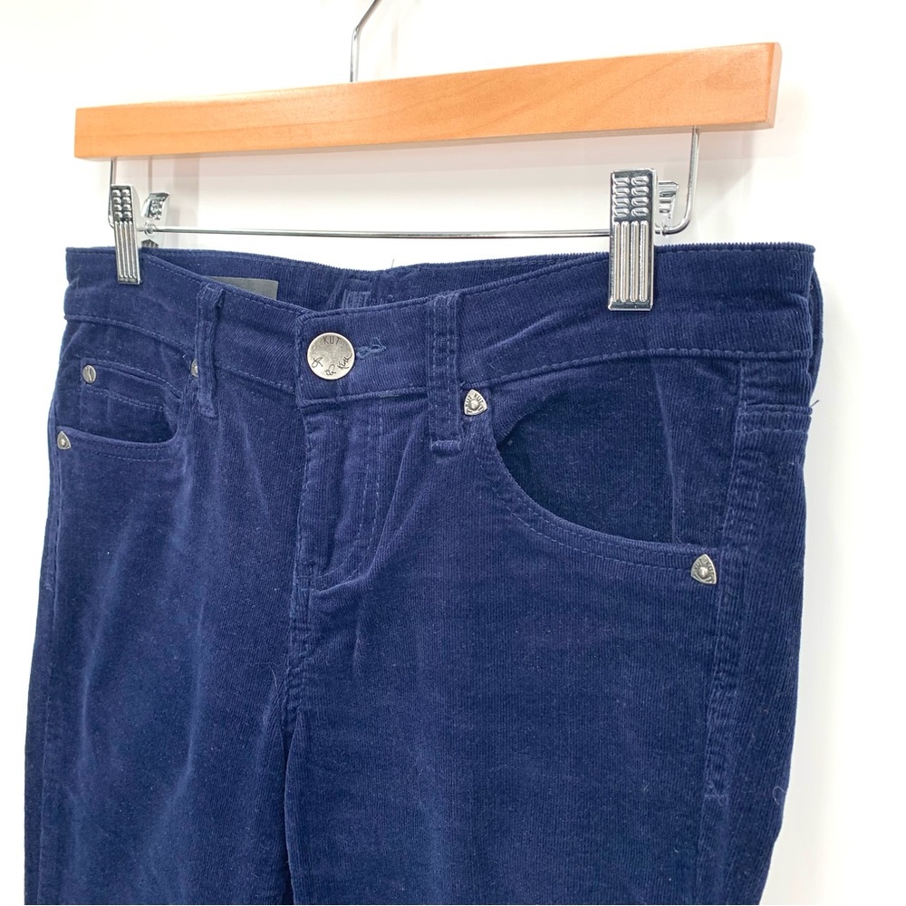 Kut From the Kloth Navy Blue Diana Corduroy Relaxed Fit Skinny Size 4 2016 Cords